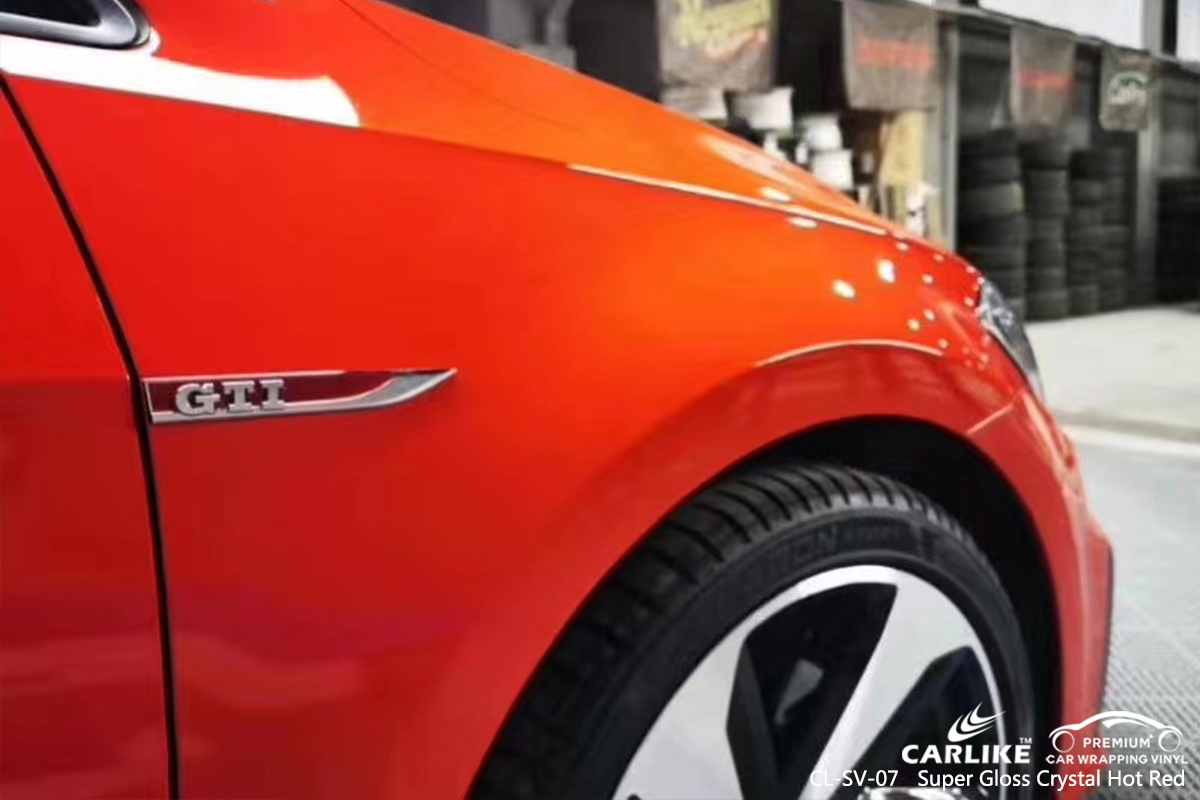 CL-SV-07 super gloss crystal hot red vinyl wrap gloss for VOLKSWAGEN Kocaeli Turkey