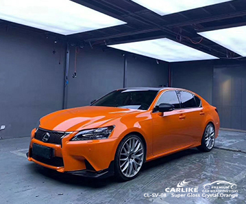 لمعان الفينيل البرتقالي اللامع CL-SV-08 فائق اللمعان لكزس سياتل الولايات المتحدة