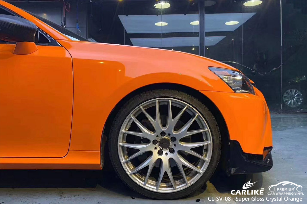 CL-SV-08 super gloss crystal orange vinyl wrap gloss for LEXUS Seattle United States