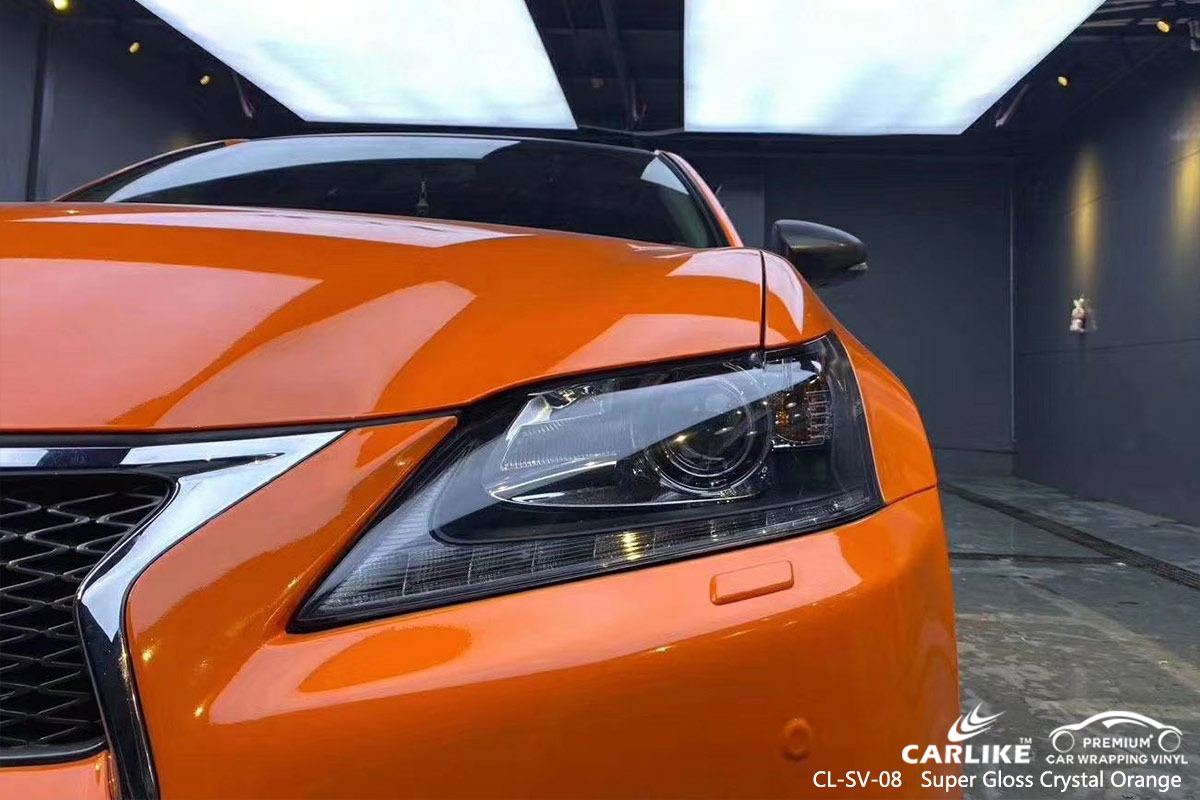 CL-SV-08 super gloss crystal orange vinyl wrap gloss for LEXUS Seattle United States