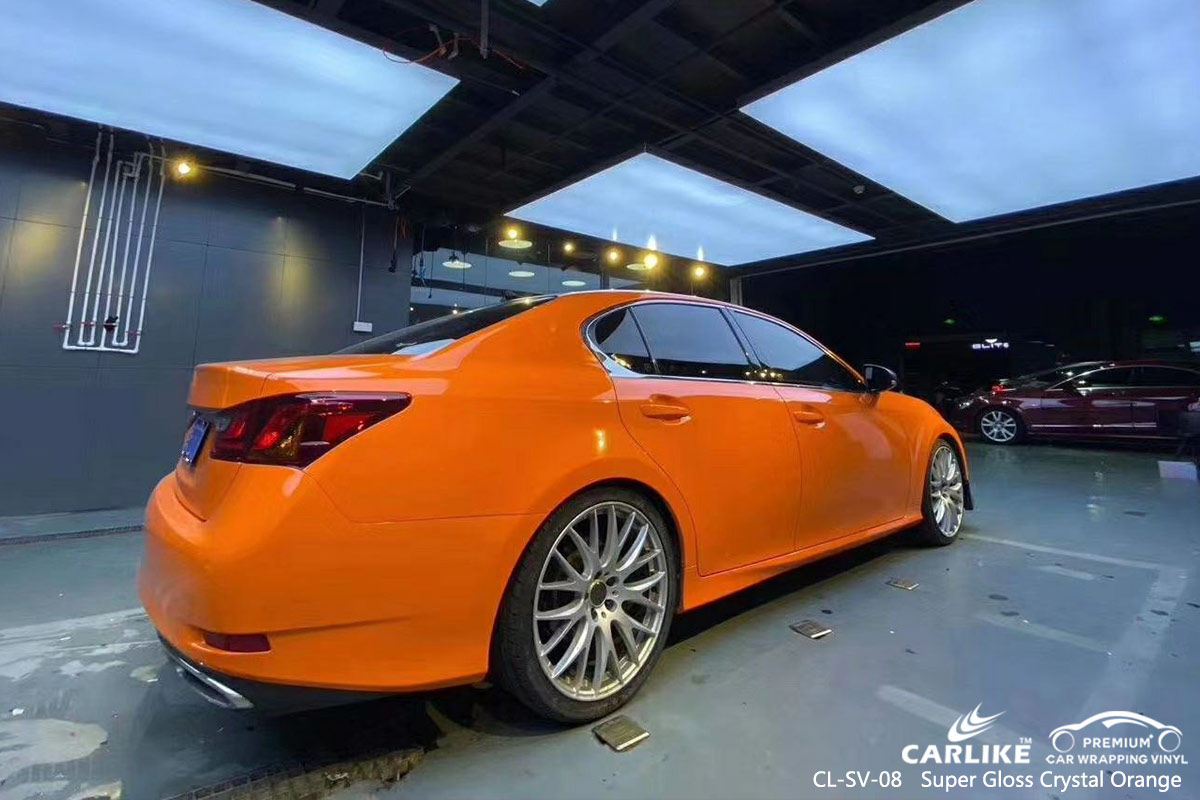 CL-SV-08 super gloss crystal orange vinyl wrap gloss for LEXUS Seattle United States
