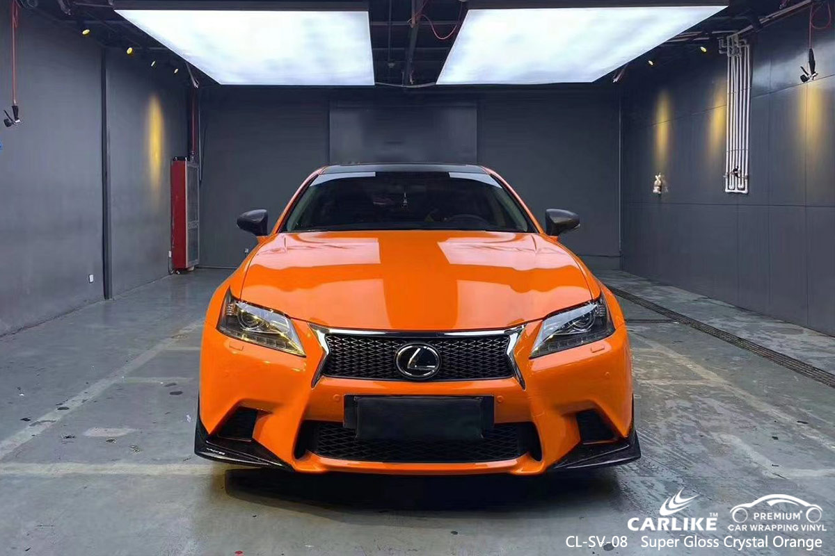 CL-SV-08 super gloss crystal orange vinyl wrap gloss for LEXUS Seattle United States