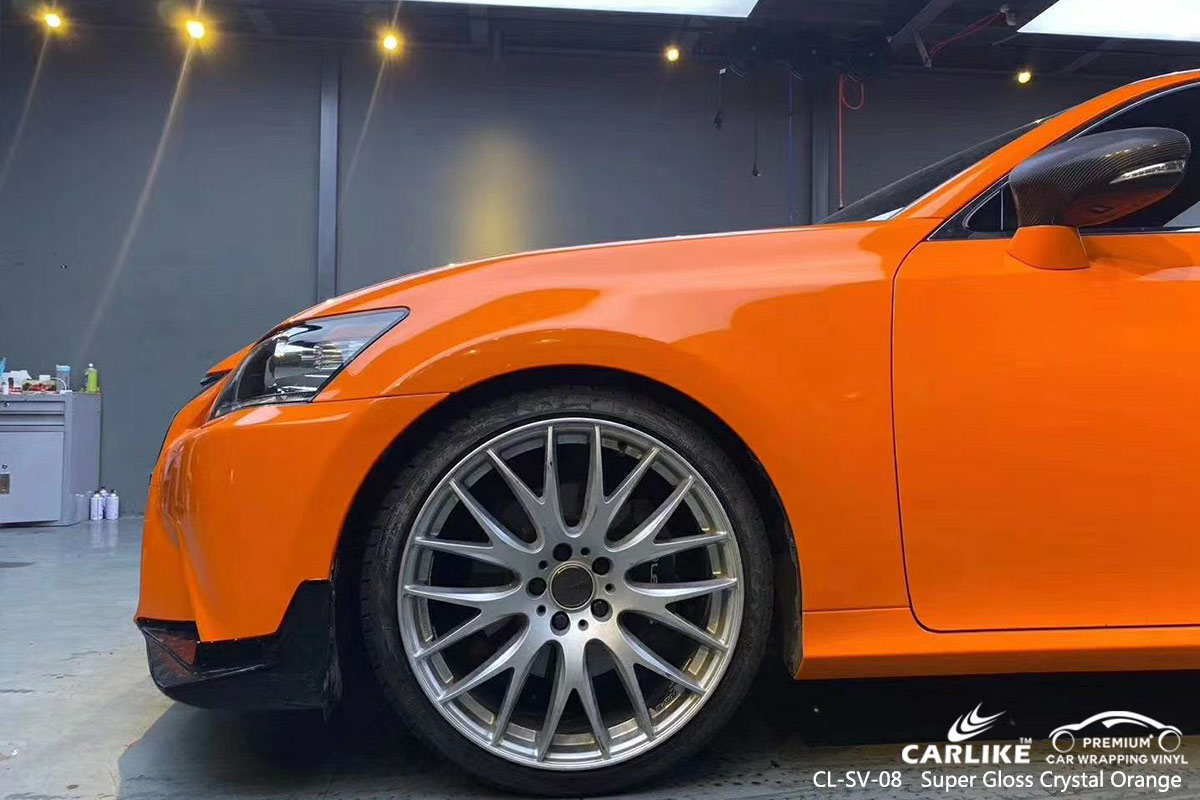 CL-SV-08 super gloss crystal orange vinyl wrap gloss for LEXUS Seattle United States