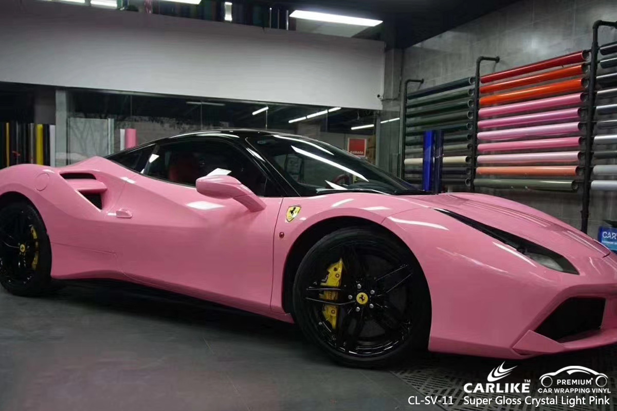 CL-SV-11 super gloss crystal light pink vehicle wrapping for FERRARI Atlanta United States