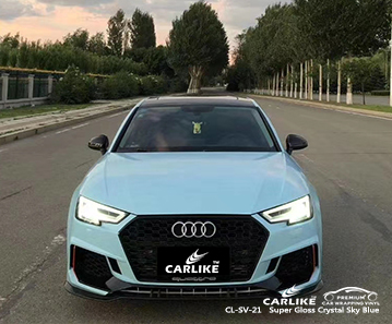 AUDI Bacolod Filipinler için CL-SV-21 süper parlak kristal gök mavisi araba sarma