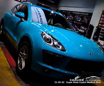 CL-SV-22 سوبر لمعان الكريستال الأزرق المتوسط التفاف سيارة مات الأسود لبورك الفلبين بورش