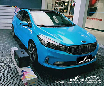 CL-SV-22 süper parlak kristal orta mavi vinil şal arabamı KIA Muğla Türkiye için