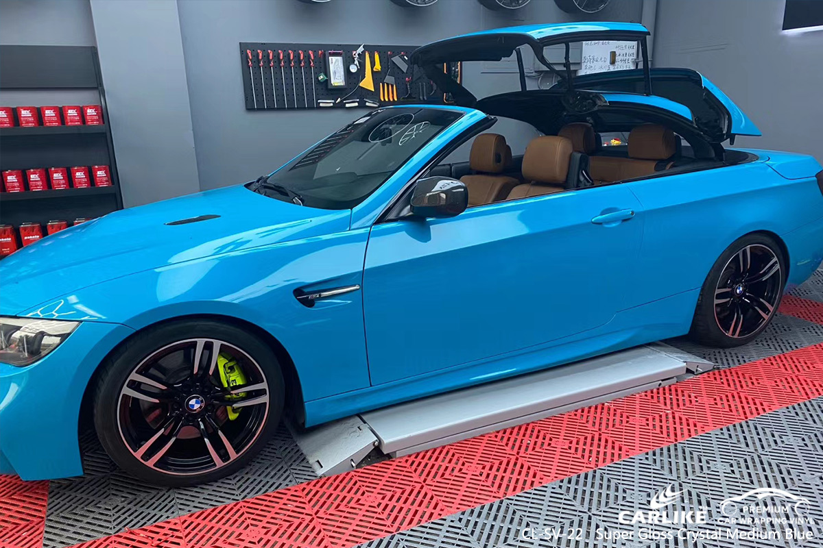 CL-SV-22 super gloss crystal medium blue vehicle wrapping for BMW Mariveles Philippines