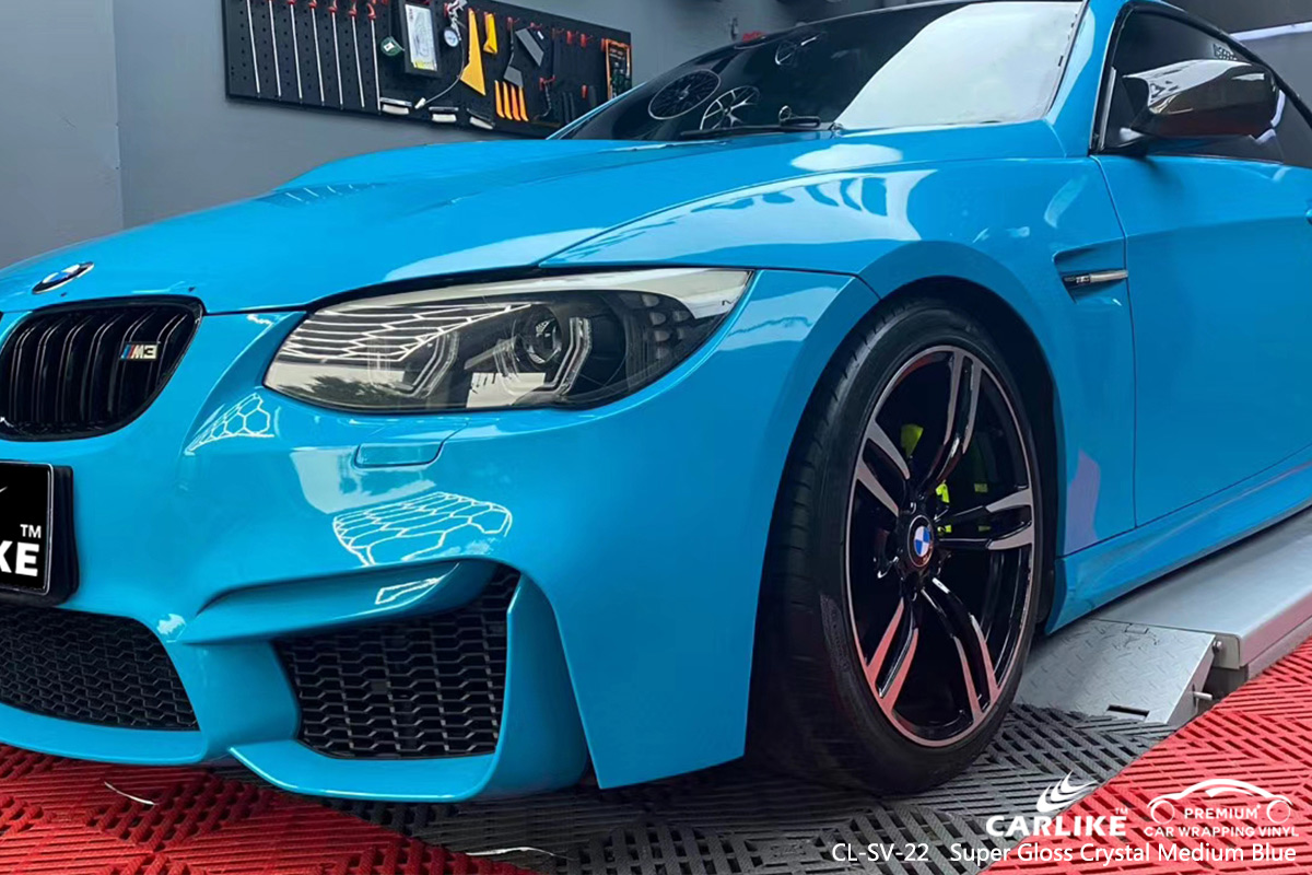 CL-SV-22 super gloss crystal medium blue vehicle wrapping for BMW Mariveles Philippines