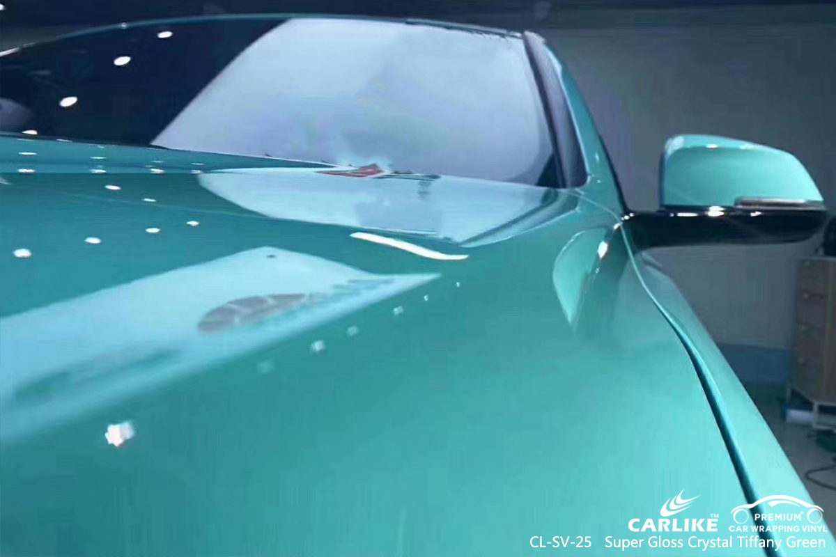 CL-SV-25 super gloss crystal tiffany green body wrap car supplier for BMW Laoag Philippines