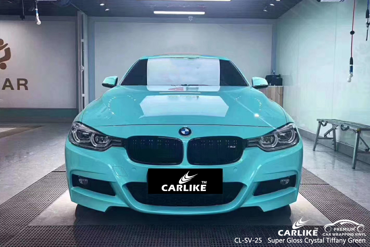 CL-SV-25 super gloss crystal tiffany green body wrap car supplier for BMW Laoag Philippines
