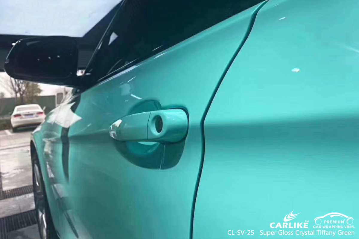 CL-SV-25 super gloss crystal tiffany green body wrap car supplier for BMW Laoag Philippines