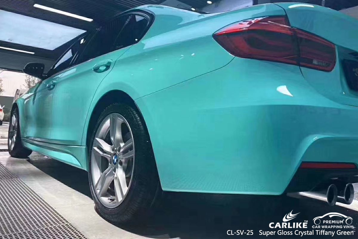 CL-SV-25 super gloss crystal tiffany green body wrap car supplier for BMW Laoag Philippines