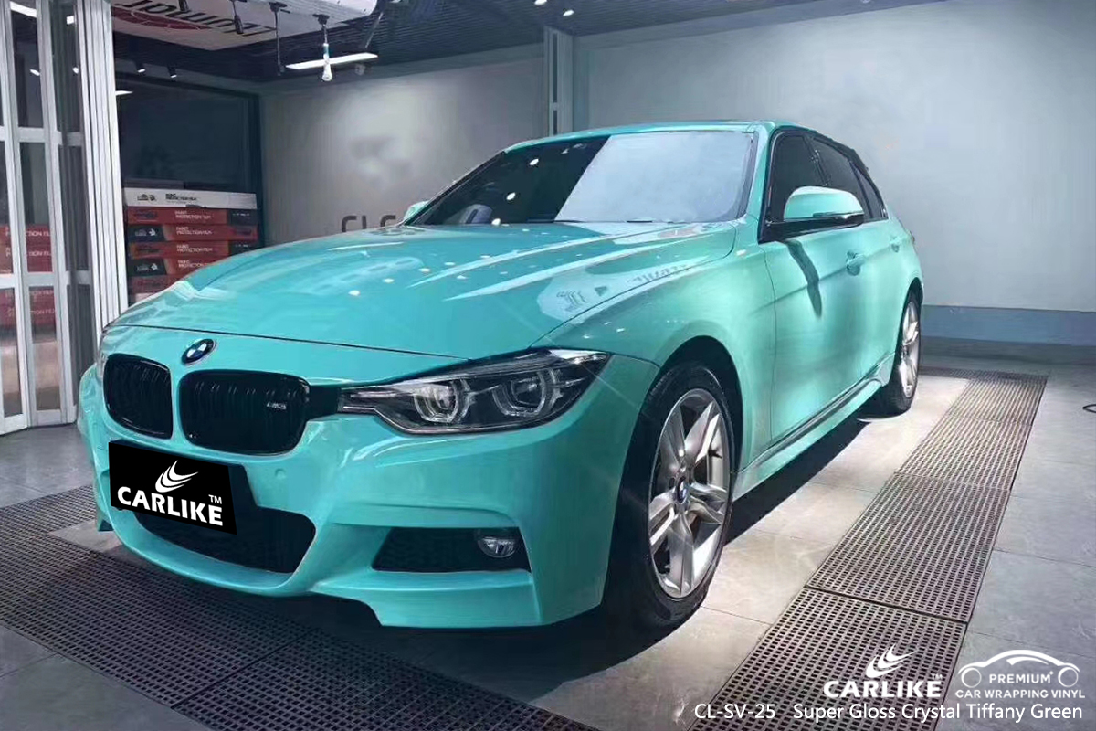 CL-SV-25 super gloss crystal tiffany green body wrap car supplier for BMW Laoag Philippines