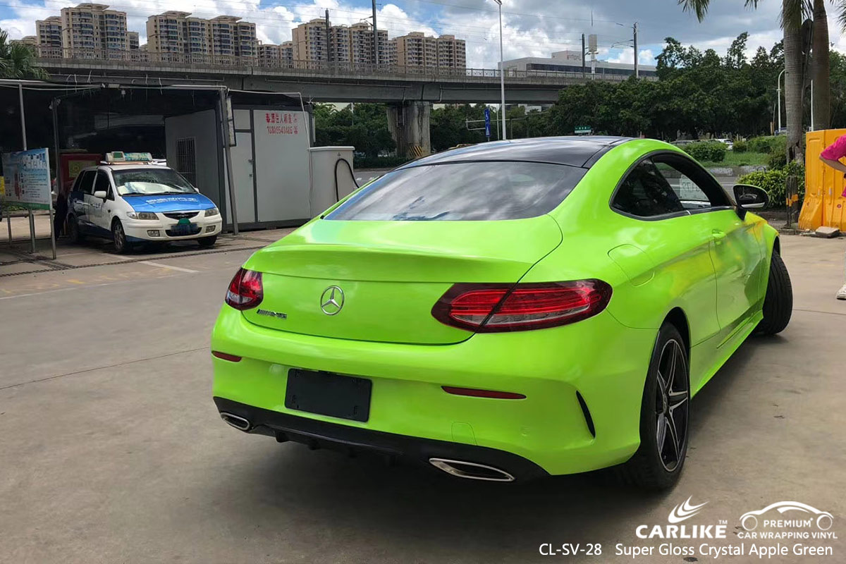 CL-SV-28 super gloss crystal apple green vinyl wrapping for MERCEDES-BENZ Baguio Philippines