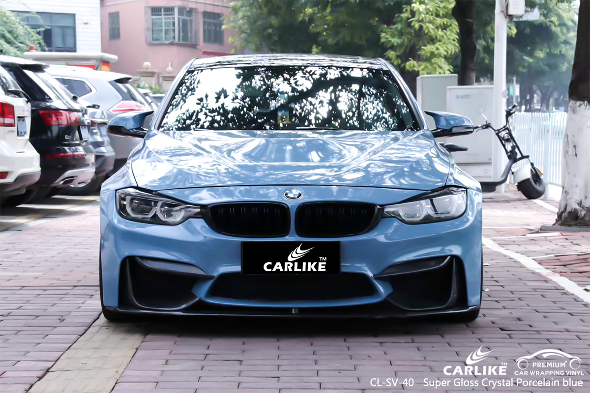 CL-SV-40 super gloss crystal porcelain blue wrap my car for BWM Los Banos Philippines