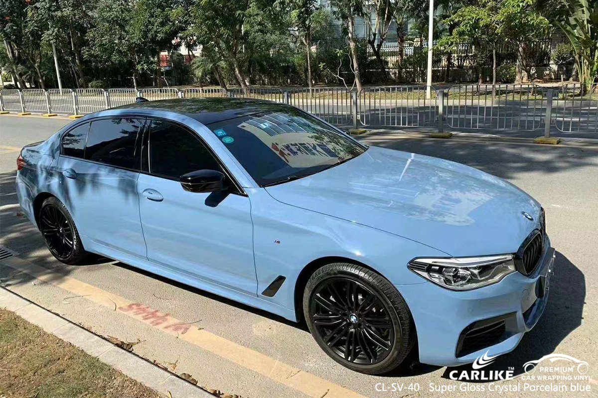 CL-SV-40 super gloss crystal porcelain blue car wrap vinyl matte for MERCEDES-BENZ Konya Turkey