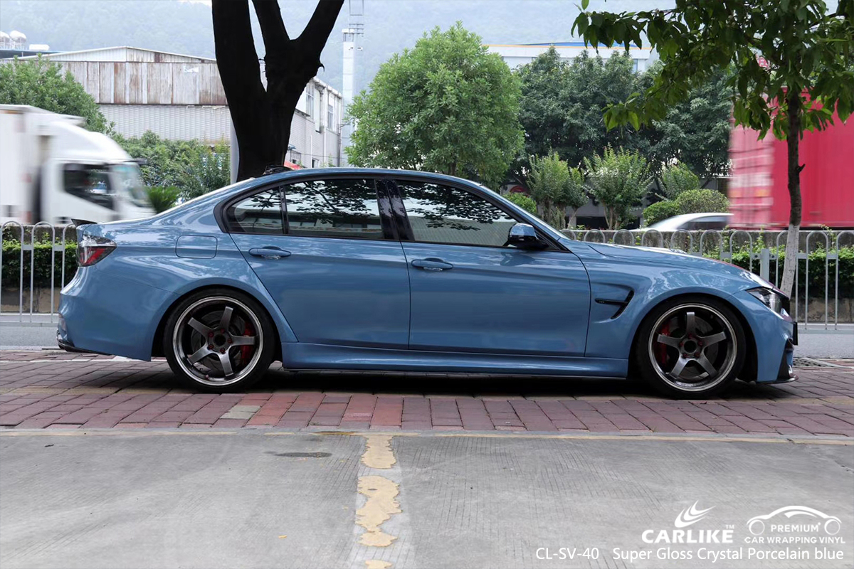 CL-SV-40 super gloss crystal porcelain blue autocycle tpu ppf film for BMW Batangas Philippines