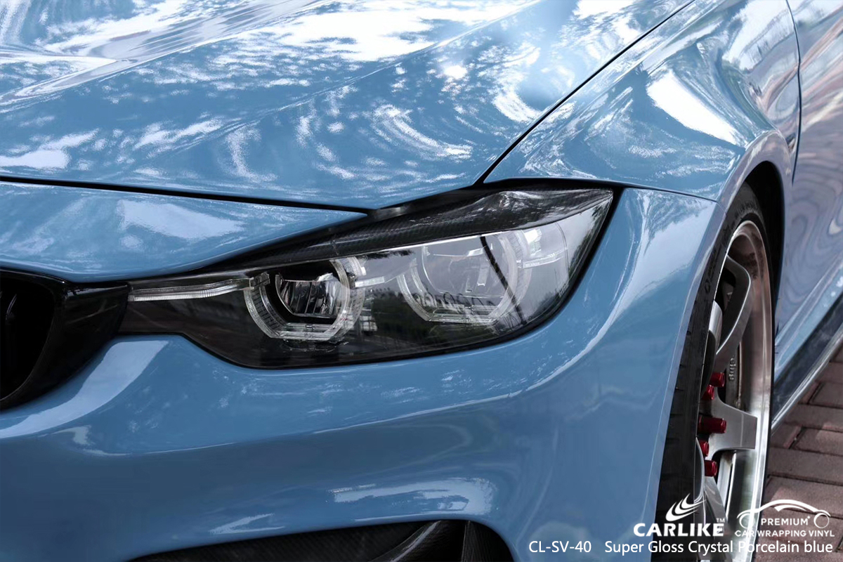 CL-SV-40 super gloss crystal porcelain blue autocycle tpu ppf film for BMW Batangas Philippines