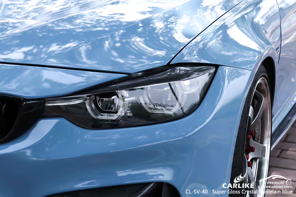 CL-SV-40 super gloss crystal porcelain blue wrap my car for BWM Los Banos Philippines