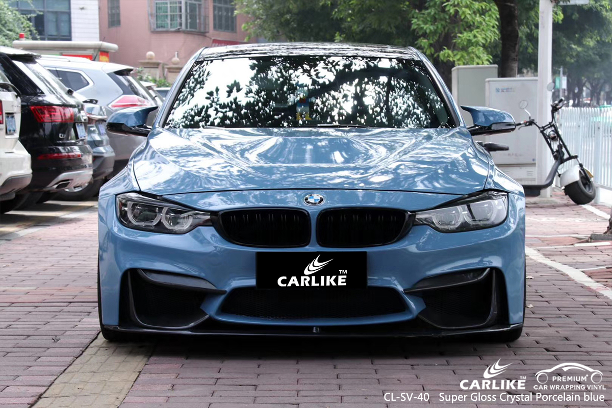 CL-SV-40 super gloss crystal porcelain blue autocycle tpu ppf film for BMW Batangas Philippines