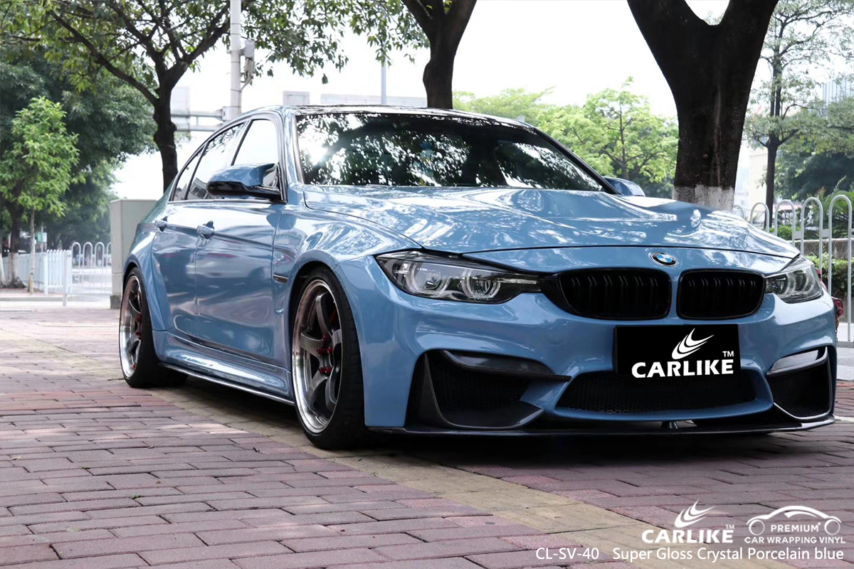 CL-SV-40 super gloss crystal porcelain blue autocycle tpu ppf film for BMW Batangas Philippines