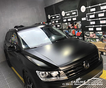VOLKSWAGEN Zonguldak Türkiye için CL-EM-01 elektro metalik saten siyah araba sarma vinil mat