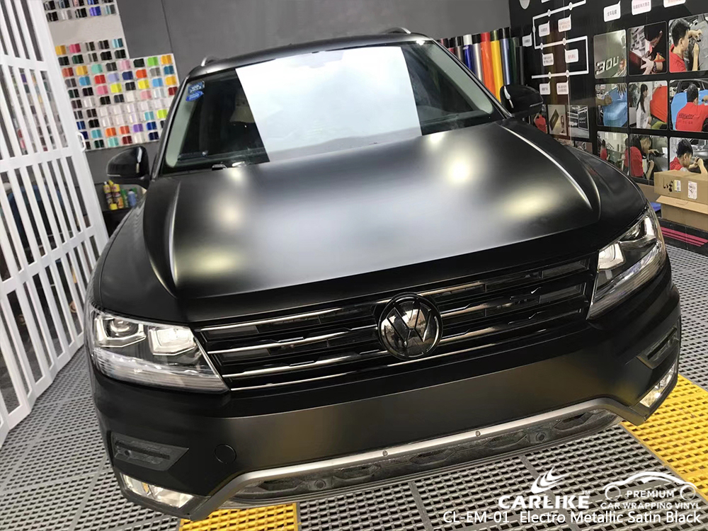 CL-EM-01 electro metallic satin black car wrap vinyl matte for VOLKSWAGEN Zonguldak Turkey