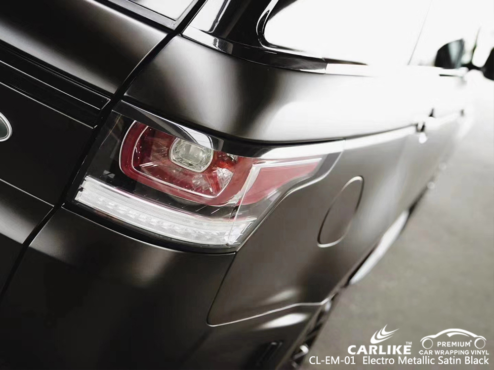 CL-EM-01 electro metallic satin black carbon fibre vinyl wrap for bikes for RANGE ROVER Erzurum Turkey
