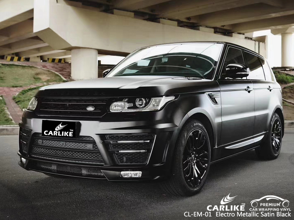 CL-EM-01 electro metallic satin black carbon fibre vinyl wrap for bikes for RANGE ROVER Erzurum Turkey