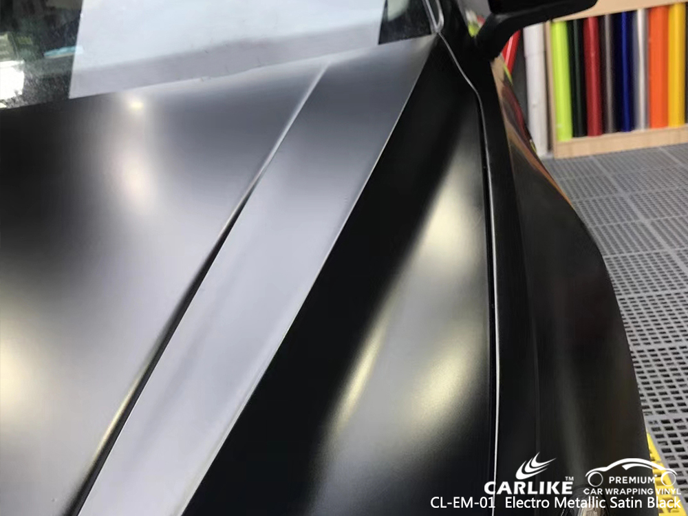 CL-EM-01 electro metallic satin black car wrap vinyl matte for VOLKSWAGEN Zonguldak Turkey