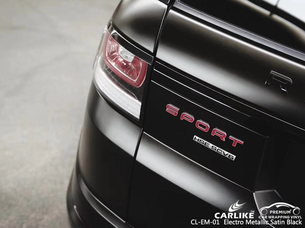 CL-EM-01 electro metallic satin black carbon fibre vinyl wrap for bikes for RANGE ROVER Erzurum Turkey