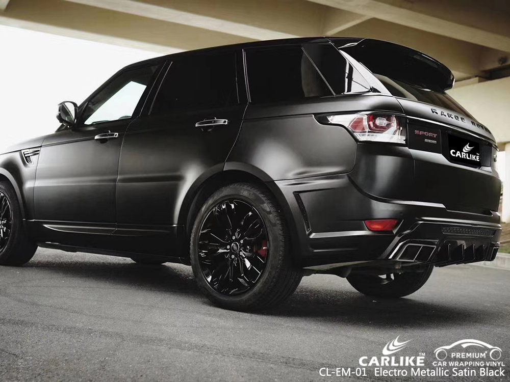 CL-EM-01 electro metallic satin black carbon fibre vinyl wrap for bikes for RANGE ROVER Erzurum Turkey