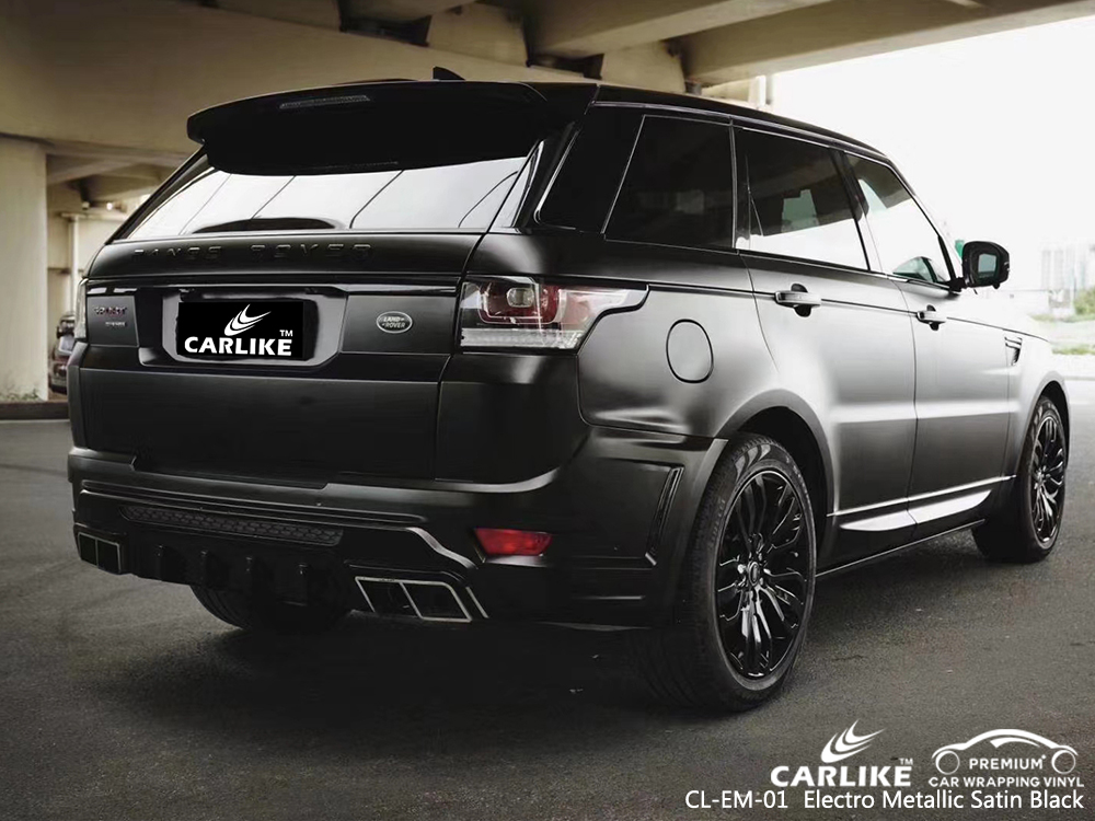 CL-EM-01 electro metallic satin black carbon fibre vinyl wrap for bikes for RANGE ROVER Erzurum Turkey