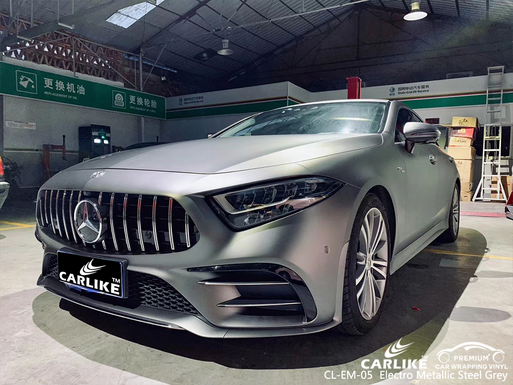 CL-EM-05 electro metallic steel grey vinyl material suppliers for MERCEDES-BENZ Osmaniye Turkey
