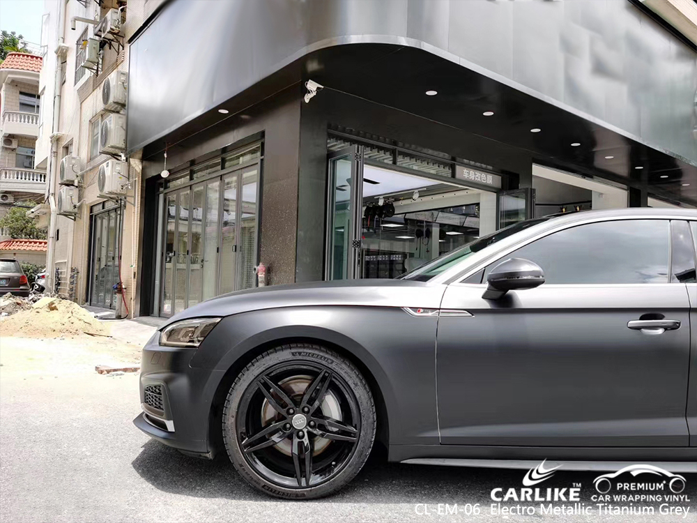 CL-EM-06 electro metallic titanium grey body wrap car supplier for AUDI Sakarya Turkey