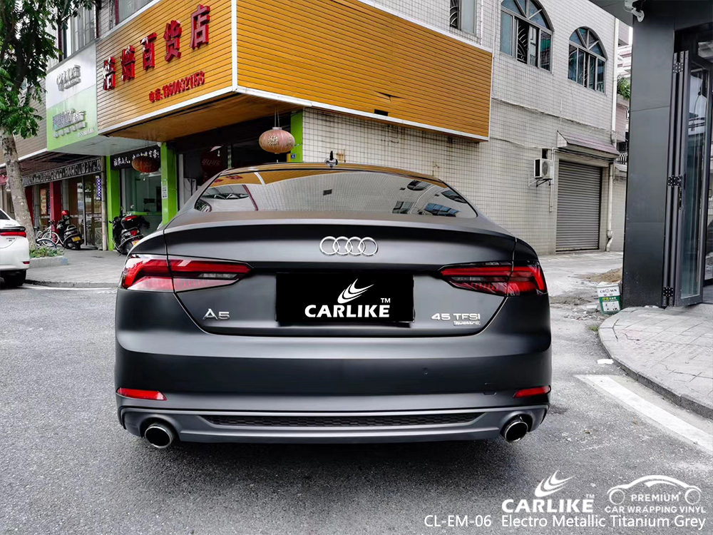 CL-EM-06 electro metallic titanium grey body wrap car supplier for AUDI Sakarya Turkey