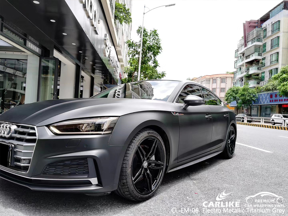 CL-EM-06 electro metallic titanium grey body wrap car supplier for AUDI Sakarya Turkey