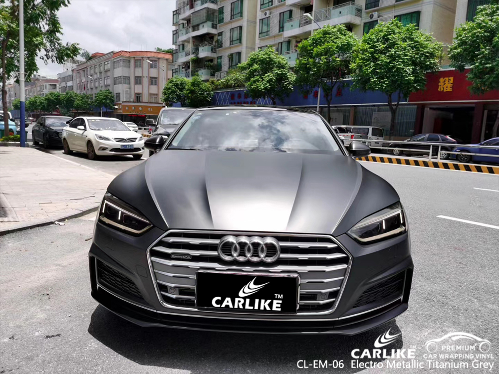 CL-EM-06 electro metallic titanium grey body wrap car supplier for AUDI Sakarya Turkey