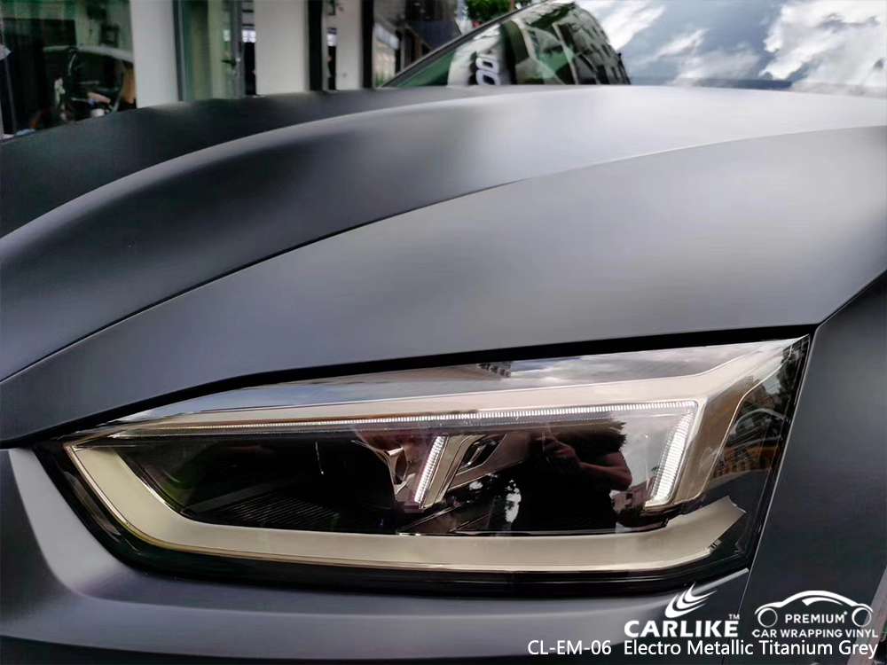 CL-EM-06 electro metallic titanium grey body wrap car supplier for AUDI Sakarya Turkey