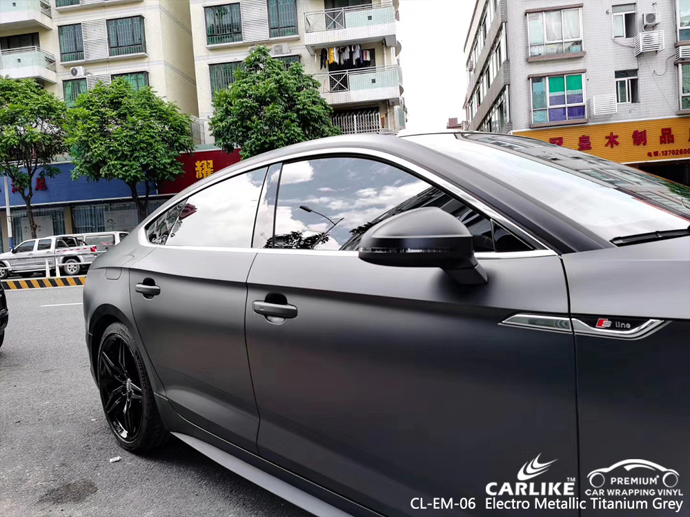 CL-EM-06 electro metallic titanium grey body wrap car supplier for AUDI Sakarya Turkey