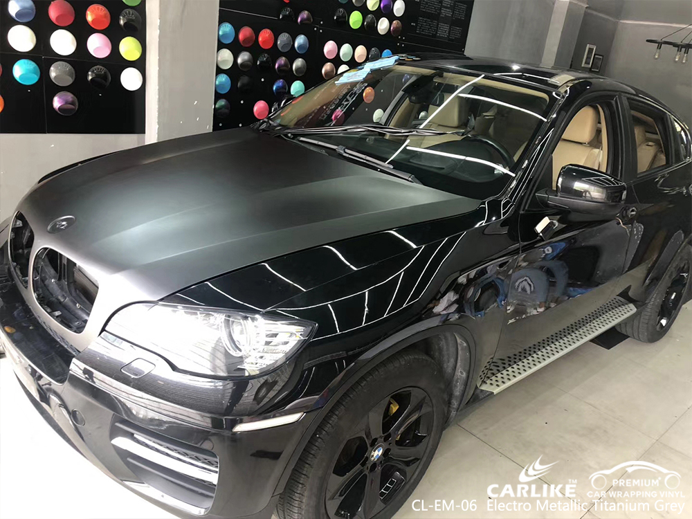 CL-EM-06 electro metallic titanium grey wrap car black matt for BMW Bilecik Turkey