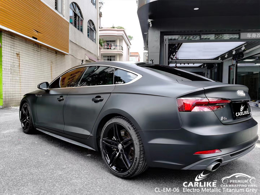 CL-EM-06 electro metallic titanium grey body wrap car supplier for AUDI Sakarya Turkey