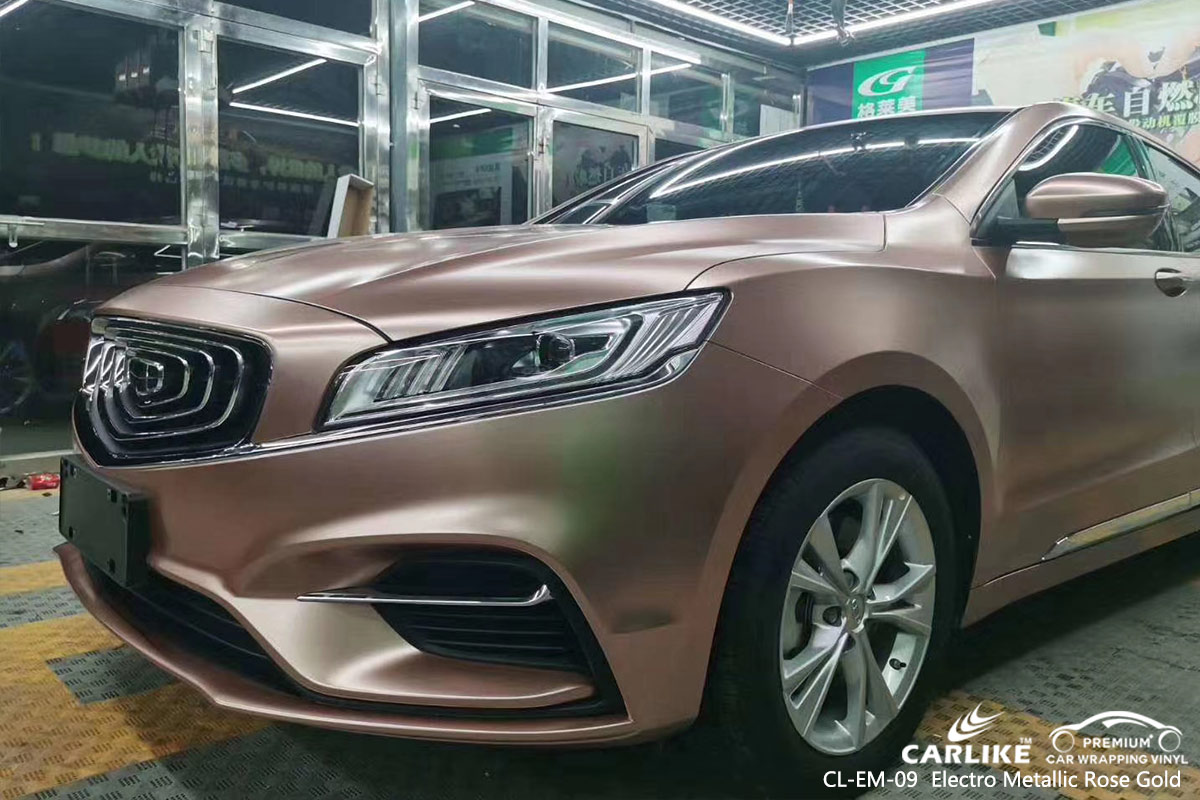 CL-EM-09 electro metallic rose gold vinyl wrapping for GEELY Kirsehir Turkey