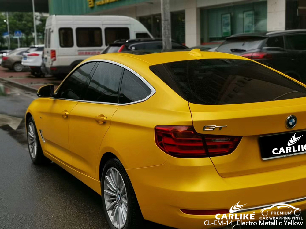 CL-EM-14 electro metallic yellow wrap vinyl for BMW Yalova Turkey