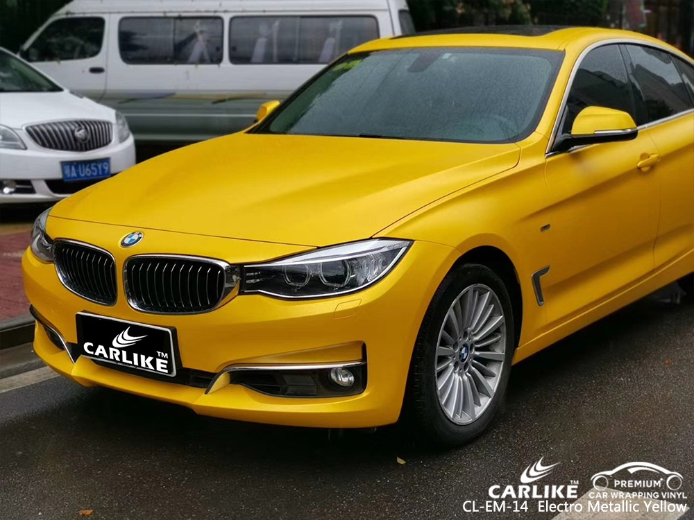 CL-EM-14 electro metallic yellow wrap vinyl for BMW Yalova Turkey