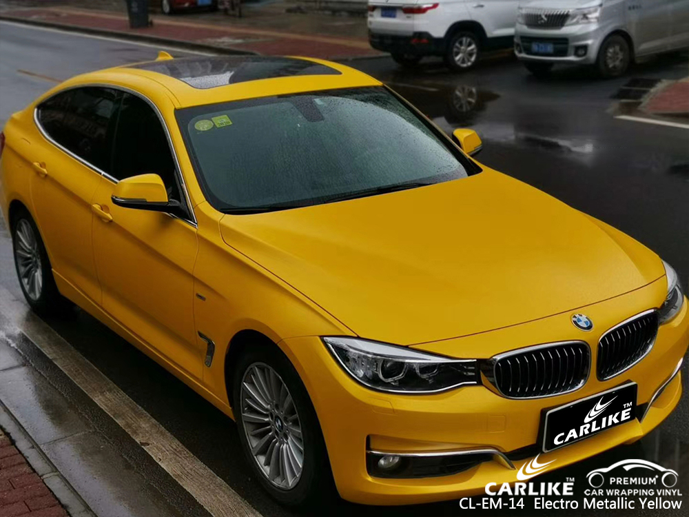 CL-EM-14 electro metallic yellow wrap vinyl for BMW Yalova Turkey