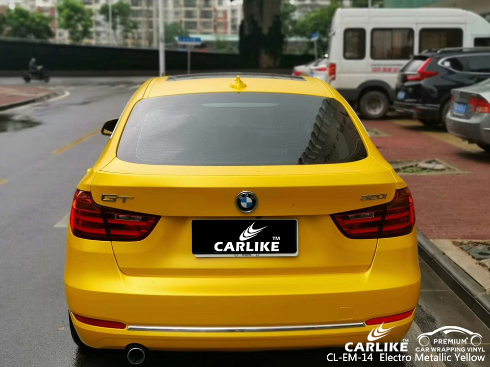 CL-EM-14 electro metallic yellow wrap vinyl for BMW Yalova Turkey