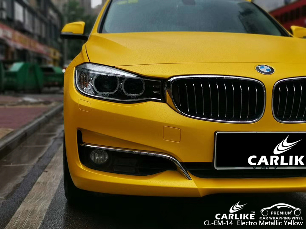 CL-EM-14 electro metallic yellow wrap vinyl for BMW Yalova Turkey