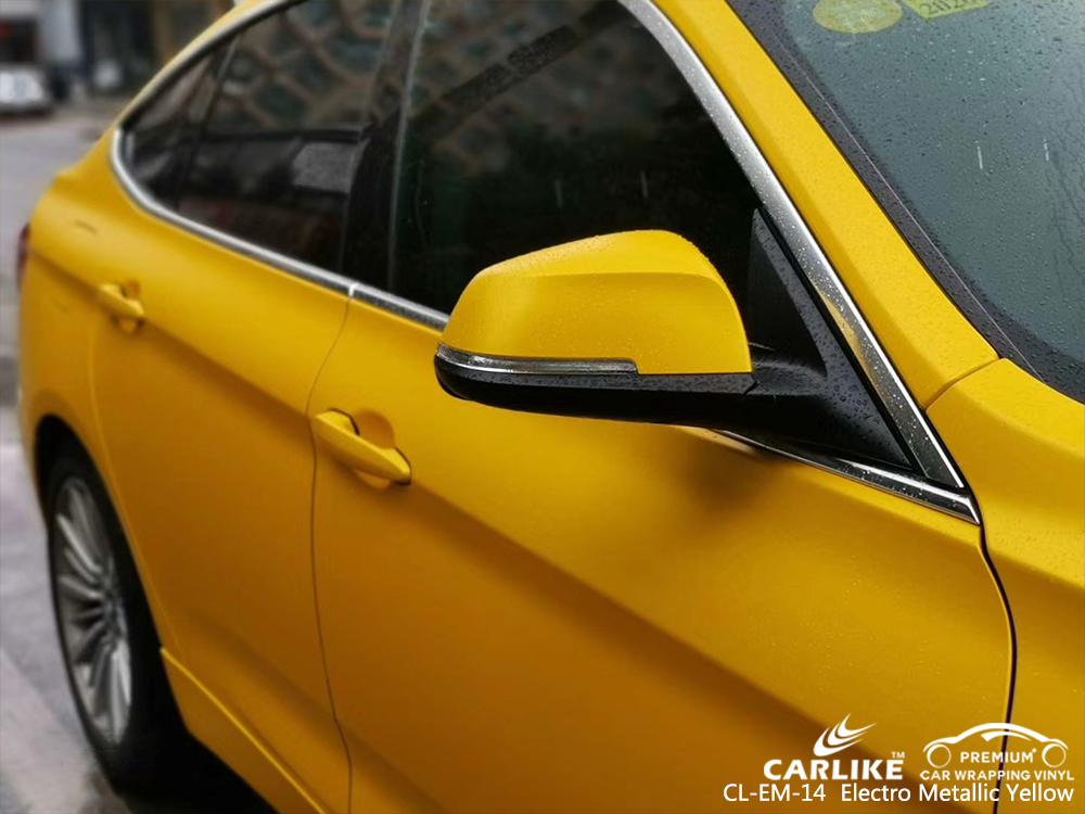 CL-EM-14 electro metallic yellow wrap vinyl for BMW Yalova Turkey